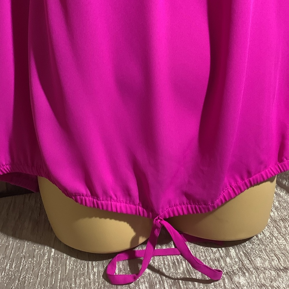 INC International Concepts Top Blouse 2X NWT Pink/Purple/Magenta Flame Stretchy - Picture 2 of 16